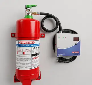 Fire suppression system installed inside an electrical control cabinet