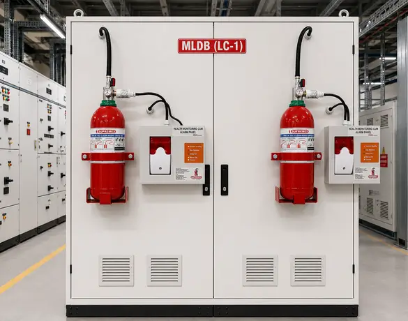 Electrical panel fire suppression system