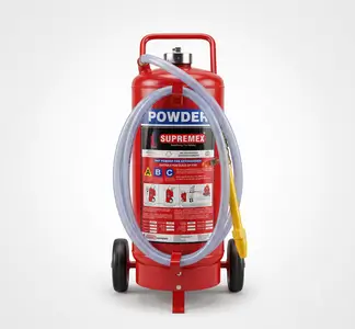 Trolley mounted fire extinguisher ABC Powder